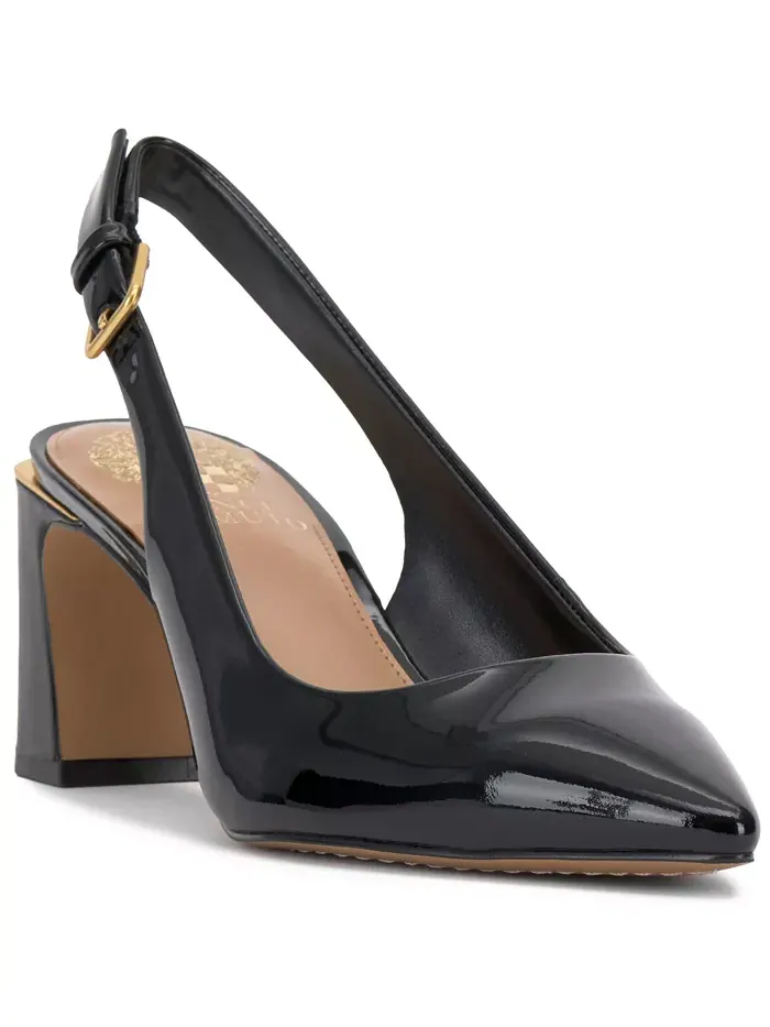 Патентованные туфли-лодочки Hamden-B Slingback Vince Camuto — изображение 1 из 5, черный