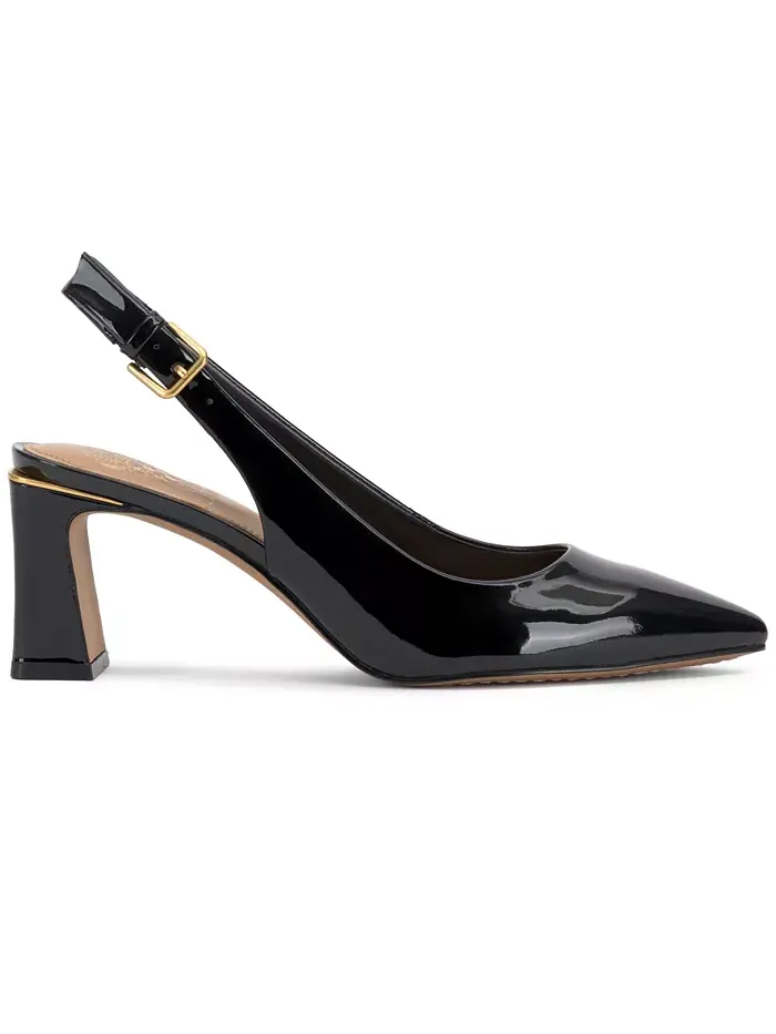 Патентованные туфли-лодочки Hamden-B Slingback Vince Camuto — изображение 2 из 5, черный