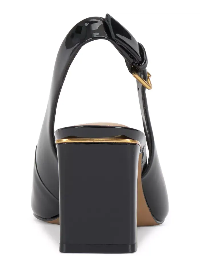 Патентованные туфли-лодочки Hamden-B Slingback Vince Camuto — изображение 3 из 5, черный