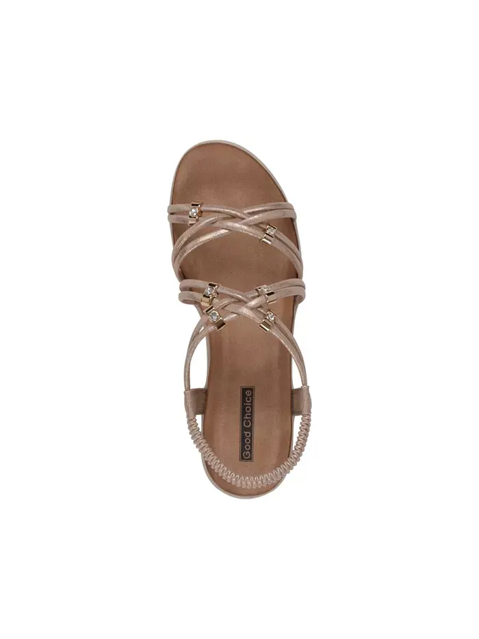 Женские сандалии Fran на платформе с ремешками GC Shoes — изображение 4 из 5, золото