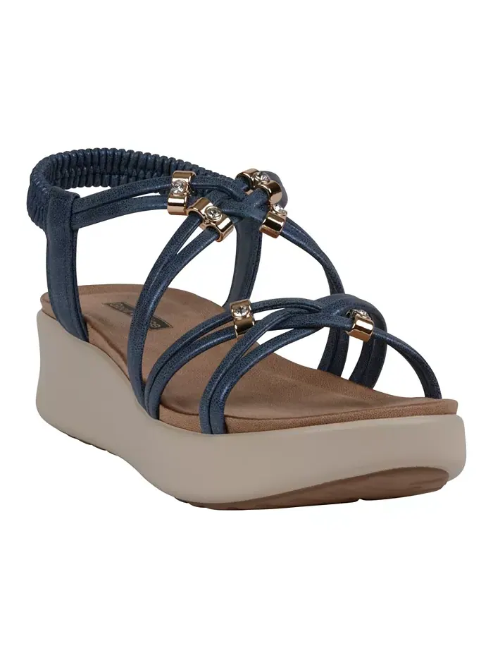 Женские сандалии Fran на платформе с ремешками GC Shoes — изображение 1 из 5, темно-синий