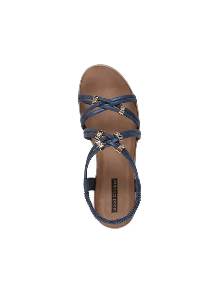 Женские сандалии Fran на платформе с ремешками GC Shoes — изображение 4 из 5, темно-синий