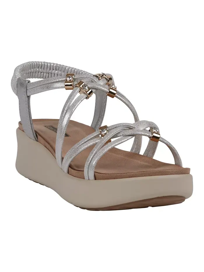 Женские сандалии Fran на платформе с ремешками GC Shoes — изображение 1 из 5, серебряный
