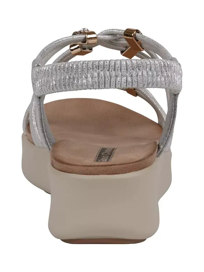 Женские сандалии Fran на платформе с ремешками GC Shoes — изображение 3 из 5, серебряный