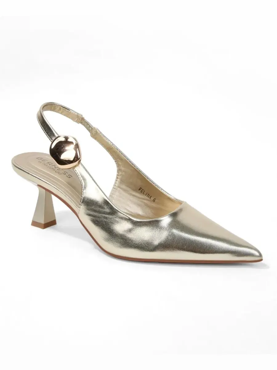 Туфли-лодочки Felina Pointed Toe Slingback Pumps с золотым украшением BERNESS