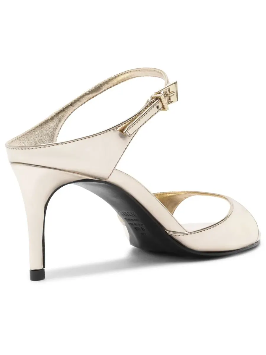 Босоножки на каблуке Lyra Mid Schutz — изображение 6 из 12, серебристый