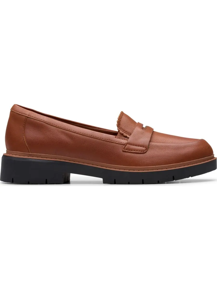 Лоферы женские Clarks Westlynn Glow без шнурков, кожаные — изображение 2 из 5, бежевый