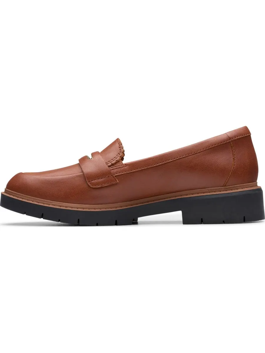 Лоферы женские Clarks Westlynn Glow без шнурков, кожаные — изображение 5 из 5, бежевый