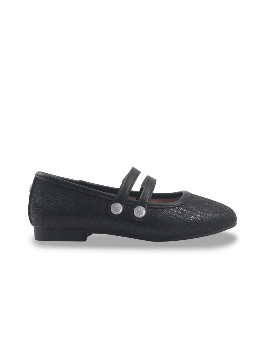 Балетки Мэри Джейн с двойным ремешком от Little and Big Girls Maeve Button Sam Edelman — изображение 2 из 7, черный