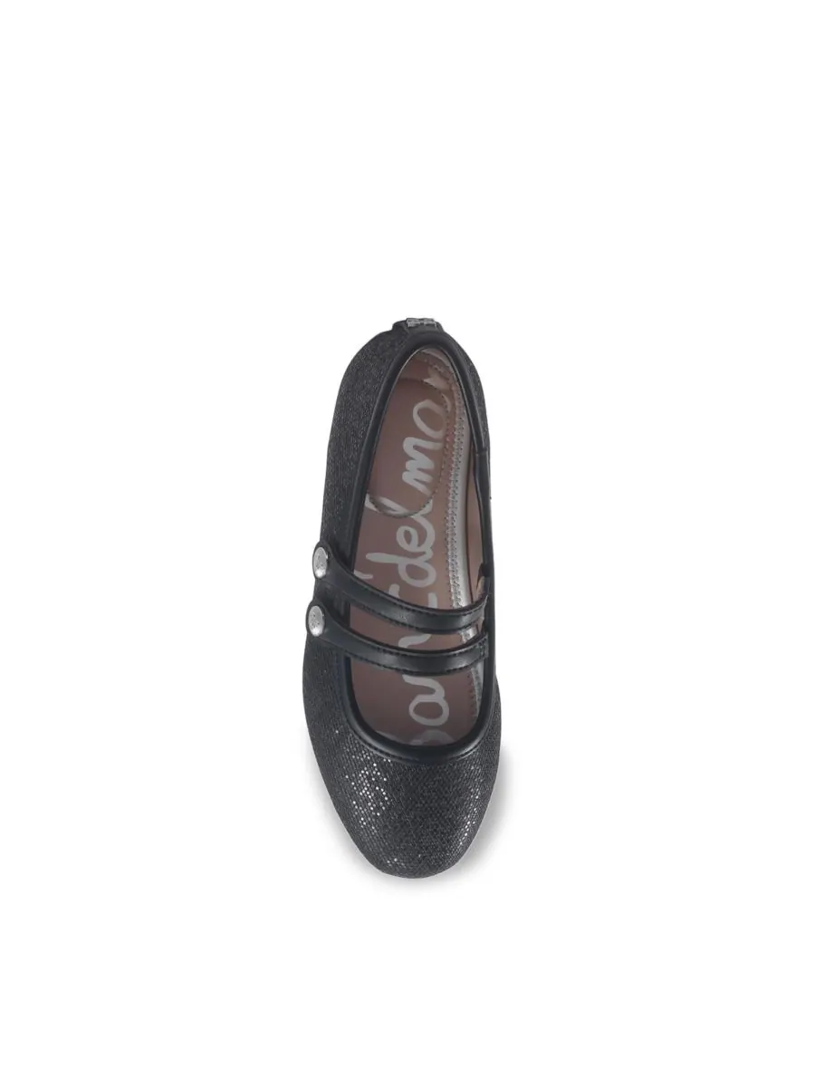 Балетки Мэри Джейн с двойным ремешком от Little and Big Girls Maeve Button Sam Edelman — изображение 5 из 7, черный