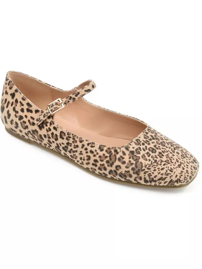 Женские туфли-лодочки Carrie Square Toe Mary Jane Journee Collection — изображение 1 из 6, леопардовый