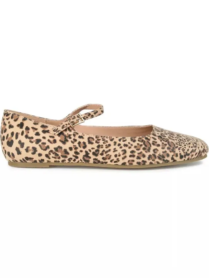 Женские туфли-лодочки Carrie Square Toe Mary Jane Journee Collection — изображение 2 из 6, леопардовый