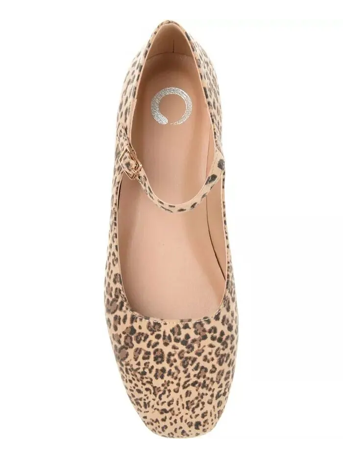 Женские туфли-лодочки Carrie Square Toe Mary Jane Journee Collection — изображение 4 из 6, леопардовый