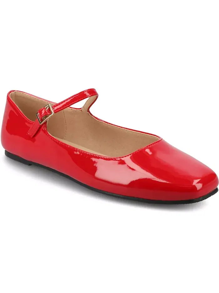 Женские балетки Carrie с квадратным мысом в стиле Mary Jane Journee Collection — изображение 1 из 5, красный