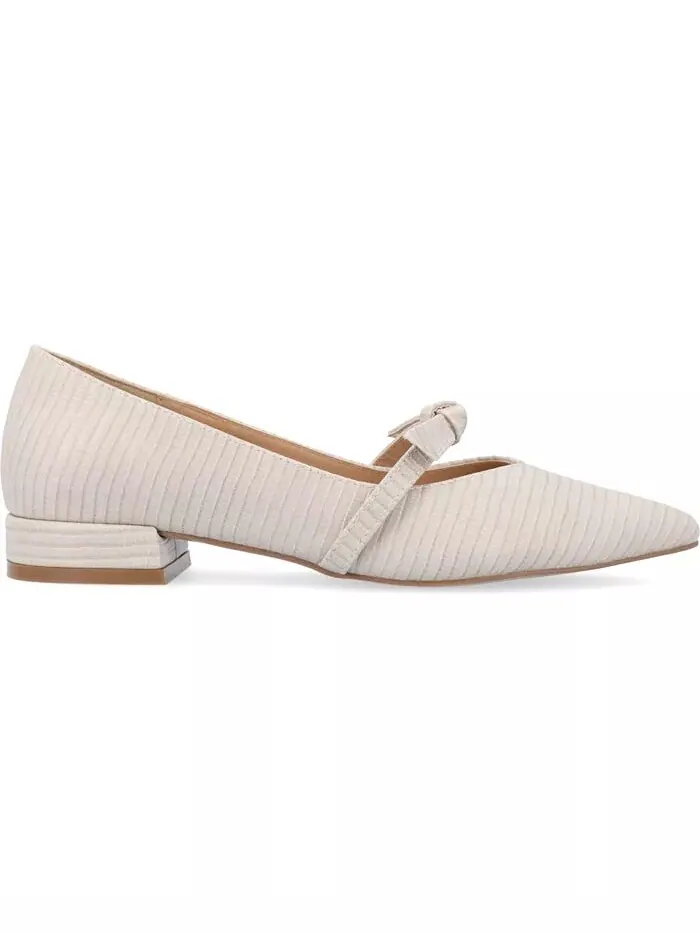 Женские туфли-лодочки Cait Bow Mary Jane с острым носком Journee Collection — изображение 2 из 6, тауп