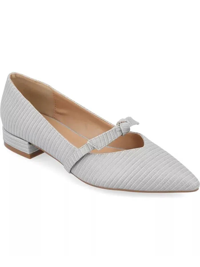 Женские туфли-лодочки Cait Bow Mary Jane с острым носком Journee Collection — изображение 1 из 6, серый