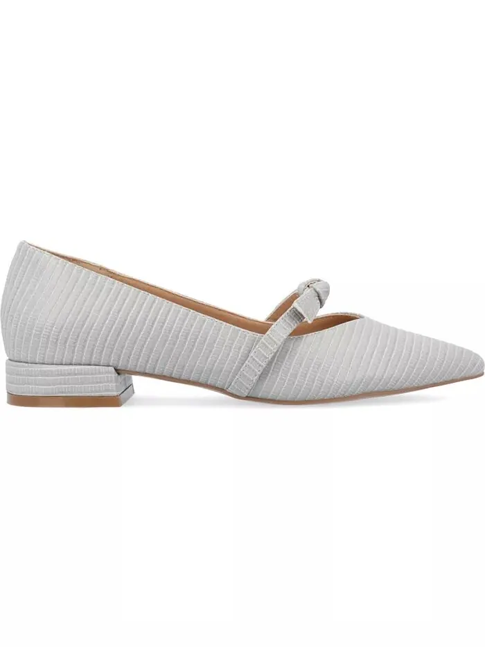 Женские туфли-лодочки Cait Bow Mary Jane с острым носком Journee Collection — изображение 2 из 6, серый