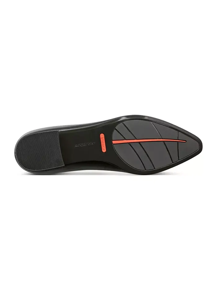 Женские туфли-балетки Tessa Total Motion с острым носом Rockport — изображение 5 из 8, черный