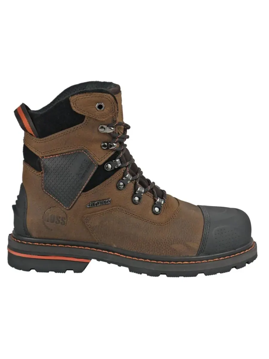 Мужские рабочие ботинки Range 6 дюймов с композитным носком Hoss Boot Company — изображение 2 из 6, коричневый