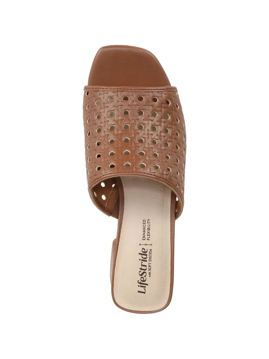 Женские сандалии Colette 3 Slide LifeStride, Caramel Faux Leather — изображение 4 из 5
