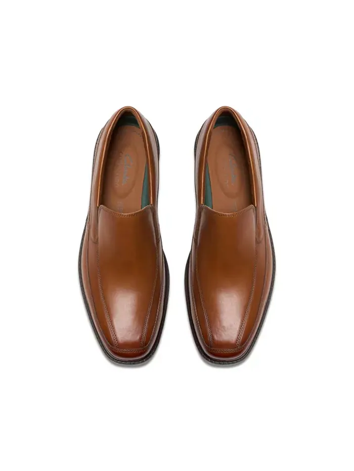 Лоферы мужские Clarks Cosgrove Free, кожаные — изображение 3 из 7, темный бежевый