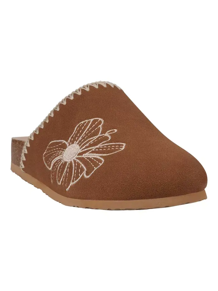 Женские клоги Jamie с вышивкой и стелькой-слайд GC Shoes — изображение 1 из 5, коричневый