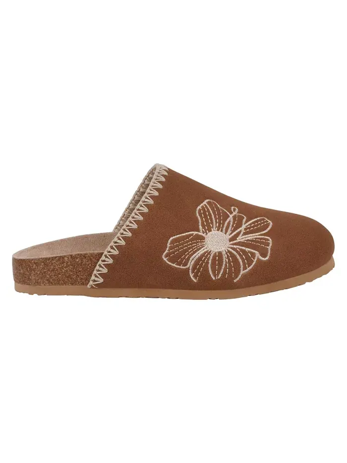 Женские клоги Jamie с вышивкой и стелькой-слайд GC Shoes — изображение 2 из 5, коричневый