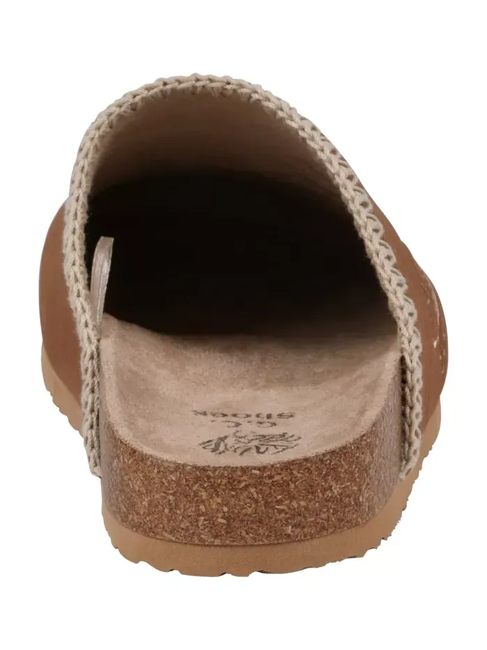 Женские клоги Jamie с вышивкой и стелькой-слайд GC Shoes — изображение 3 из 5, коричневый