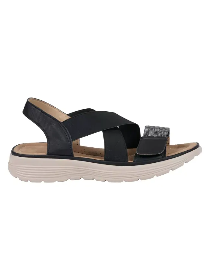Женские сандалии Ariel Elastic Comfort Flat GC Shoes — изображение 2 из 5, черный
