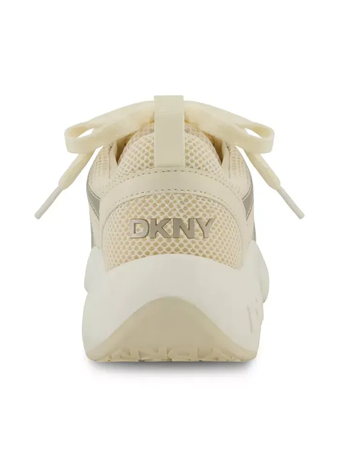 Кроссовки Taylor Teresa Logo для маленьких и больших девочек DKNY — изображение 6 из 7, бежевый