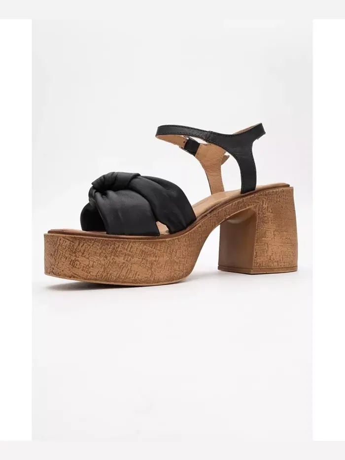 Платформа Tily Wedge Кожаные Сандалии (Женские) Forever & Always Shoes — изображение 5 из 6, черный