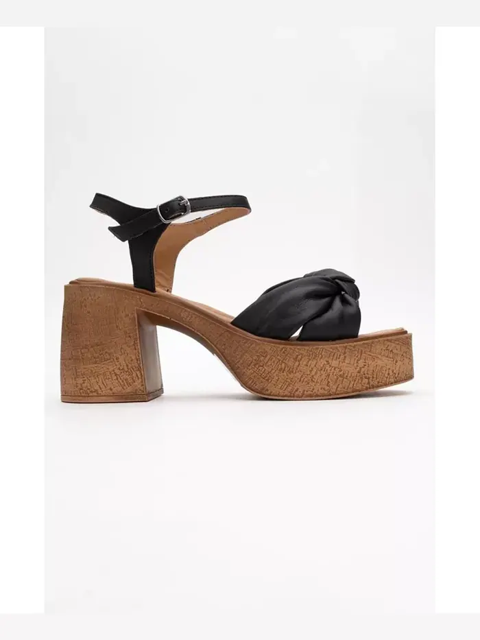 Платформа Tily Wedge Кожаные Сандалии (Женские) Forever & Always Shoes — изображение 6 из 6, черный