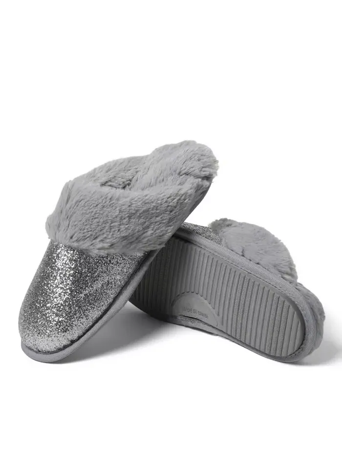 Уютные тапочки Cozyfoams с блестками и подарочной упаковкой Dearfoams — изображение 5 из 5, серебряный