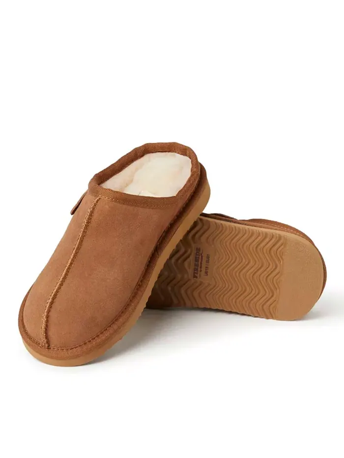 Детские тапочки-клоги Fireside от Dempsey из натуральной овчины Dearfoams — изображение 5 из 5, коричневый