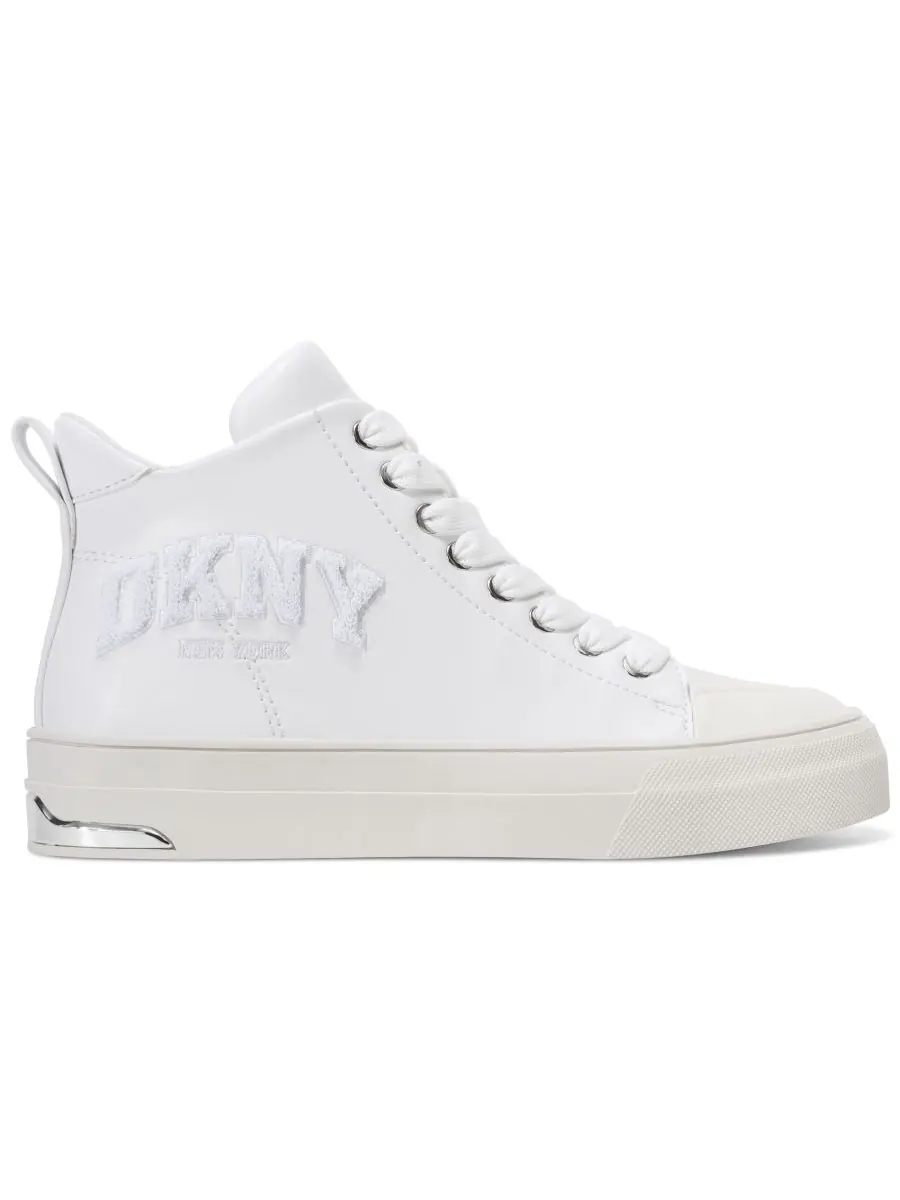 Женские кроссовки Yaser на шнуровке средней высоты DKNY — изображение 2 из 5, яркий белый