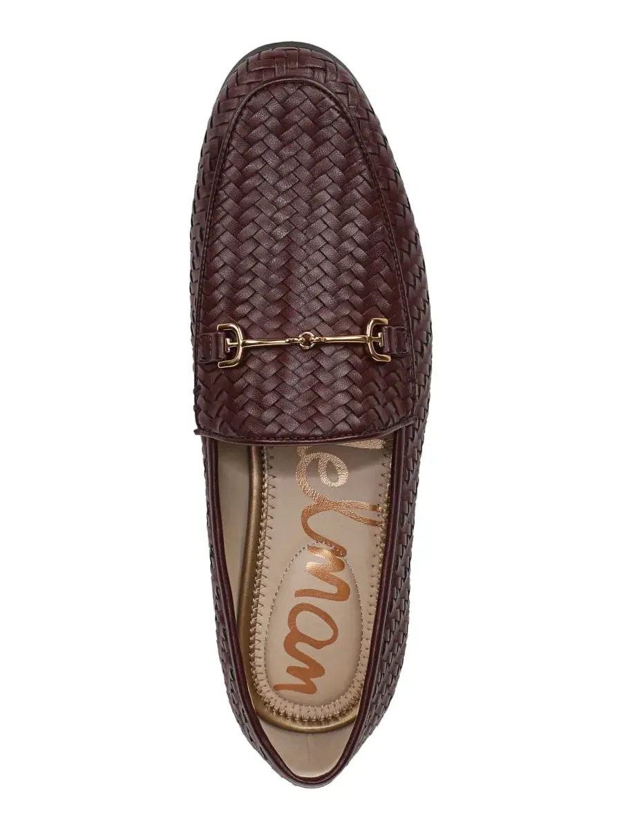 Женские лоферы Loraine Weave Bit с мысом Almond Toe Sam Edelman — изображение 4 из 5, бордовый