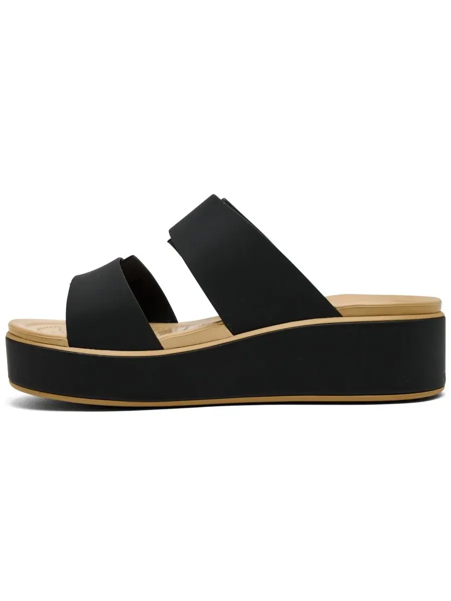 Сандалии-танкетки Brooklyn Low Wedge, женские Crocs — изображение 3 из 6, черный