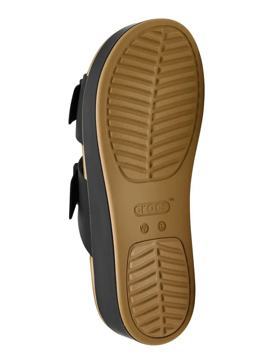 Сандалии-танкетки Brooklyn Low Wedge, женские Crocs — изображение 6 из 6, черный