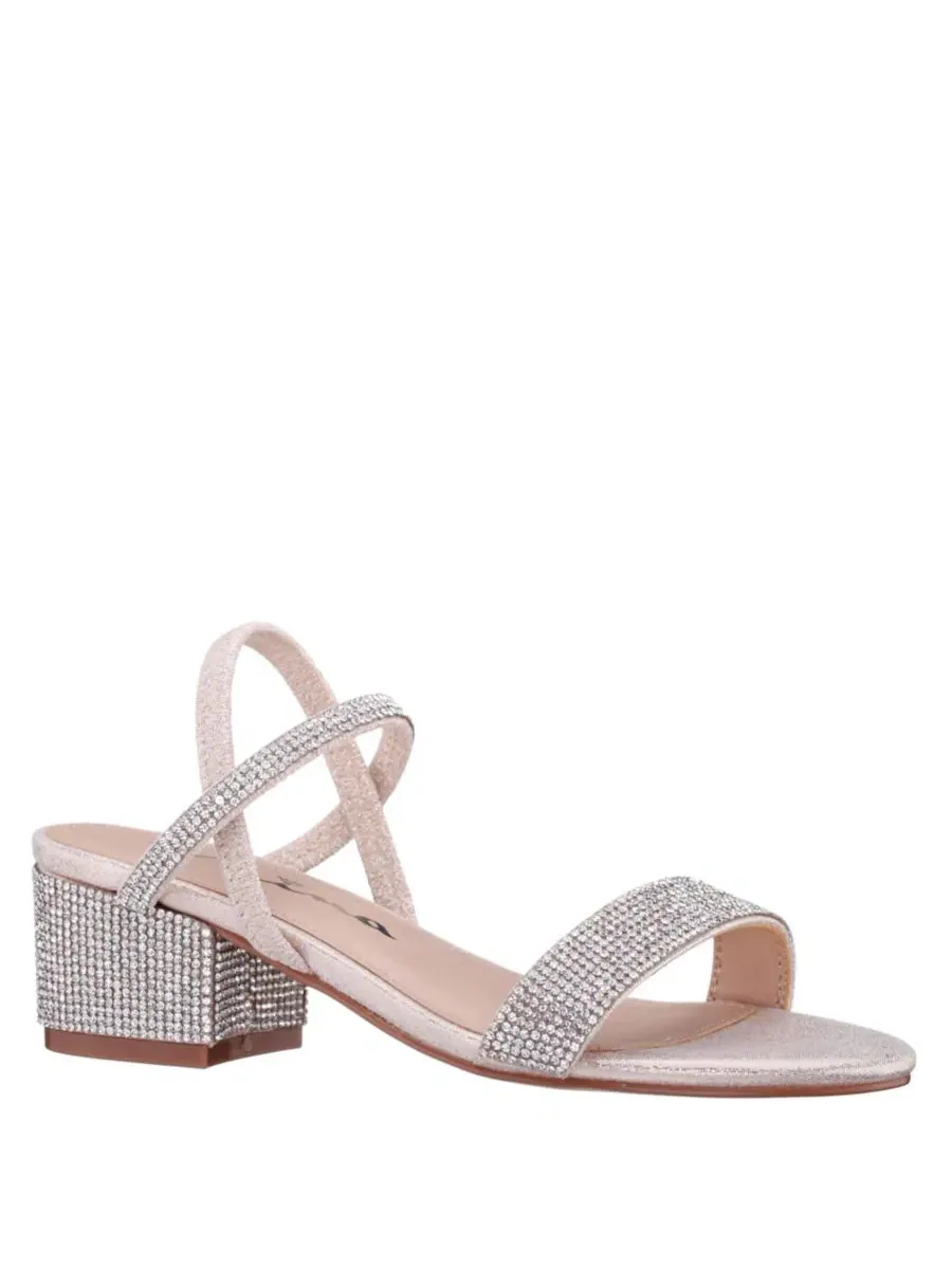 Сандалии с кристаллами CARLA Big Girl Sandal Nina — изображение 1 из 7, платиновый