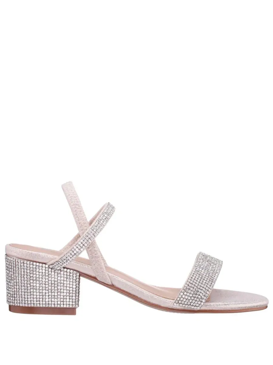 Сандалии с кристаллами CARLA Big Girl Sandal Nina — изображение 2 из 7, платиновый