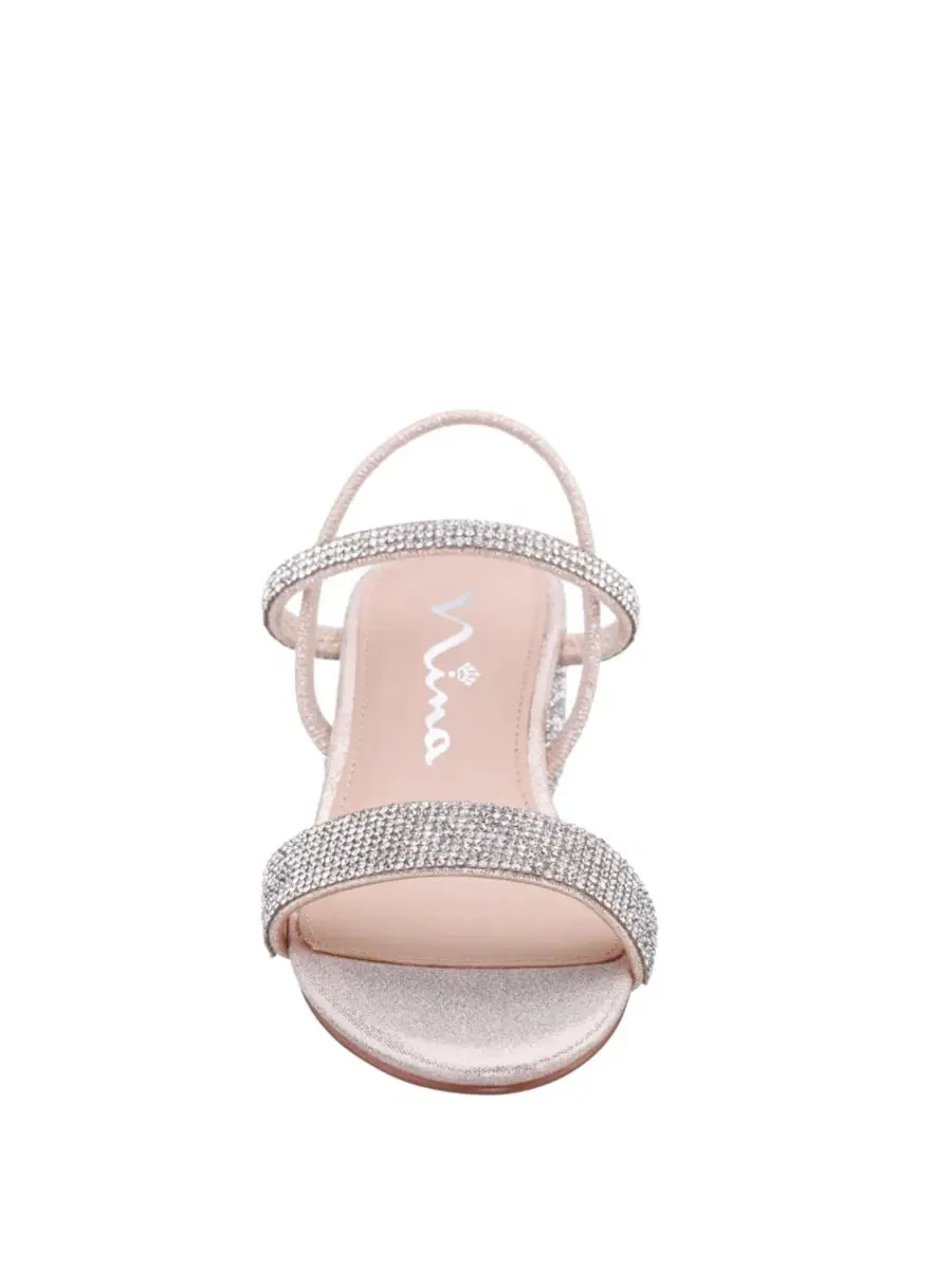 Сандалии с кристаллами CARLA Big Girl Sandal Nina — изображение 3 из 7, платиновый