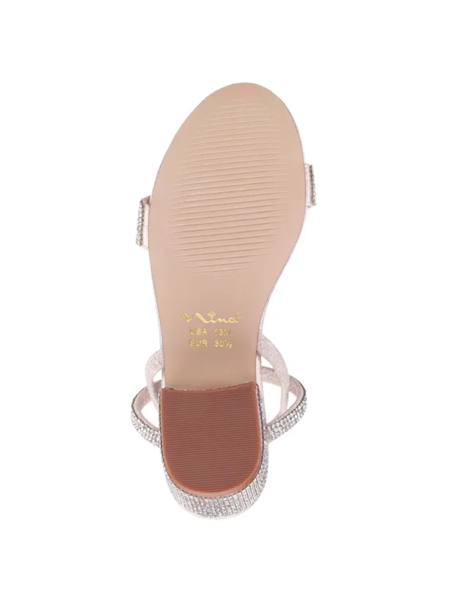Сандалии с кристаллами CARLA Big Girl Sandal Nina — изображение 6 из 7, платиновый