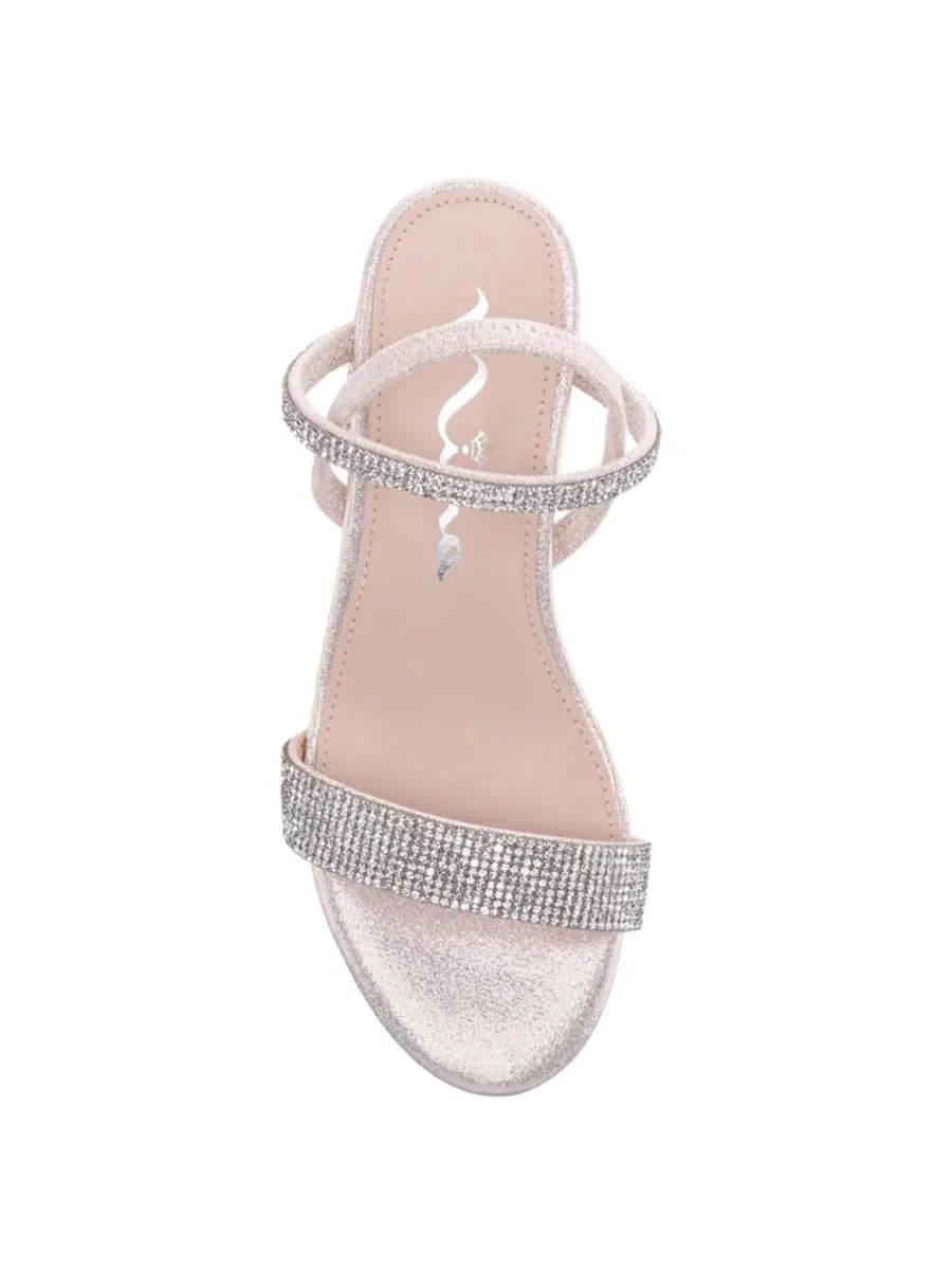 Сандалии с кристаллами CARLA Big Girl Sandal Nina — изображение 7 из 7, платиновый
