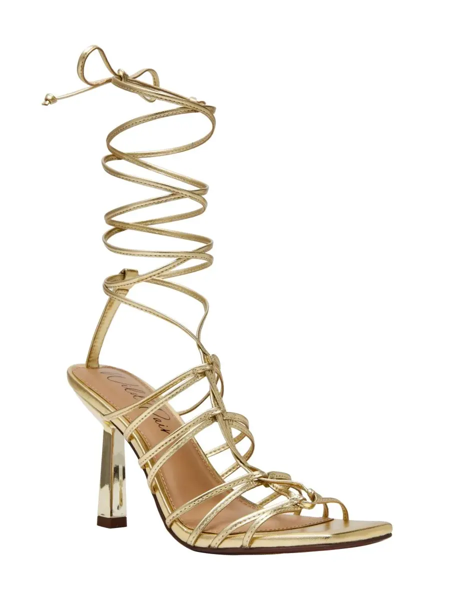 Женские сандалии на шнуровке Evelina Wild Pair — изображение 1 из 5, металлик золотистый