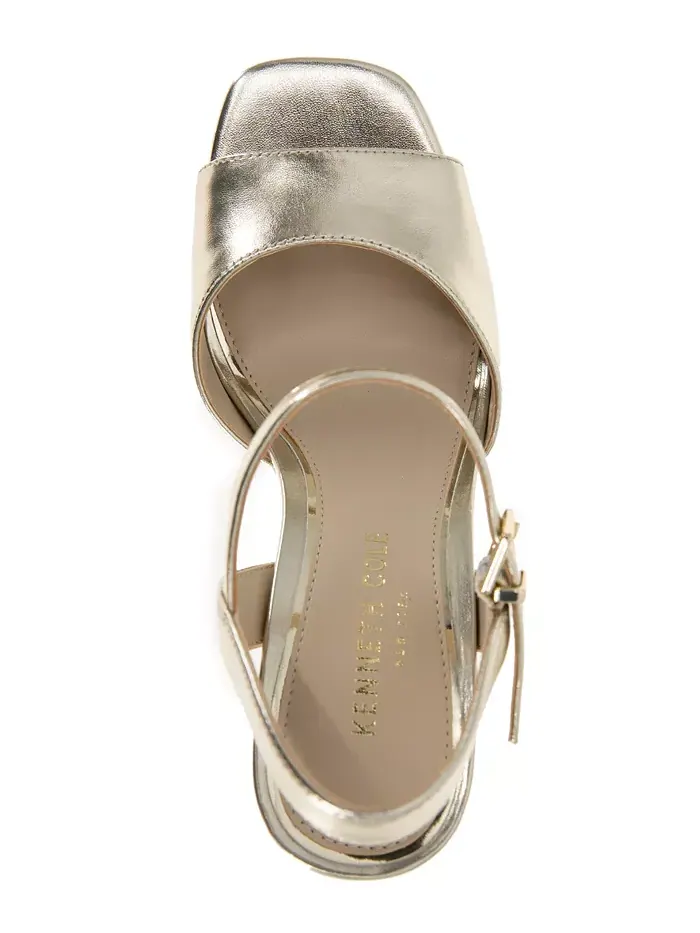Женские сандалии Dolly на платформе Kenneth Cole New York — изображение 4 из 5, светлый золотистый