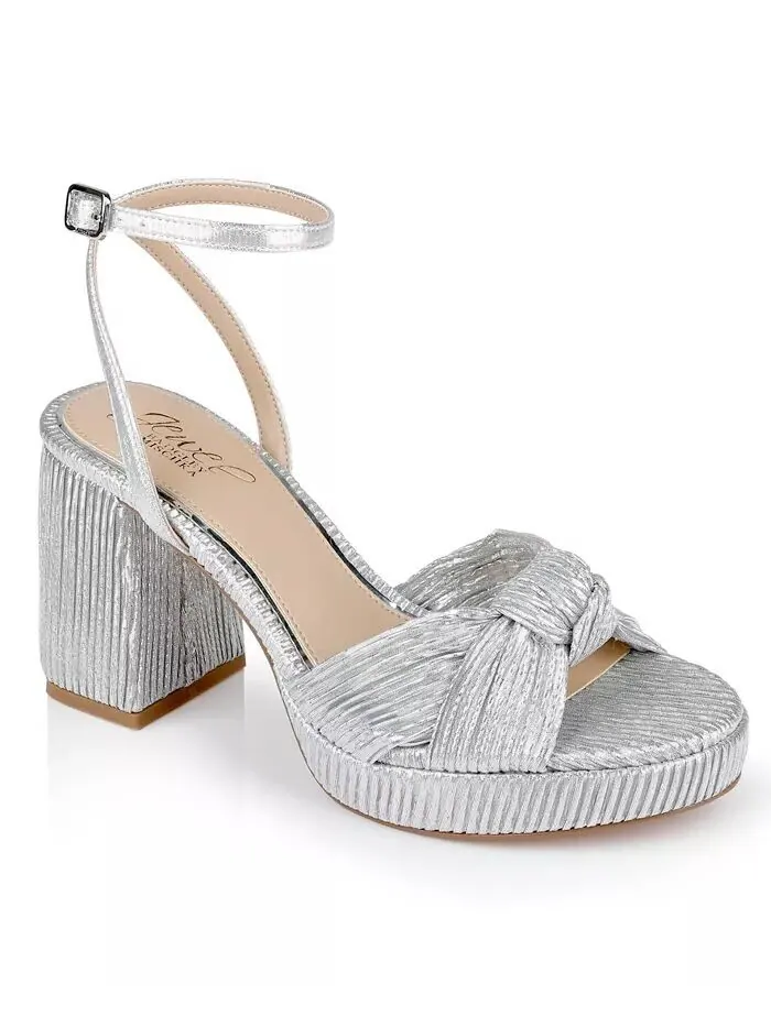 Женские сандалии Tyler на платформе Jewel Badgley Mischka — изображение 1 из 11, серебряный