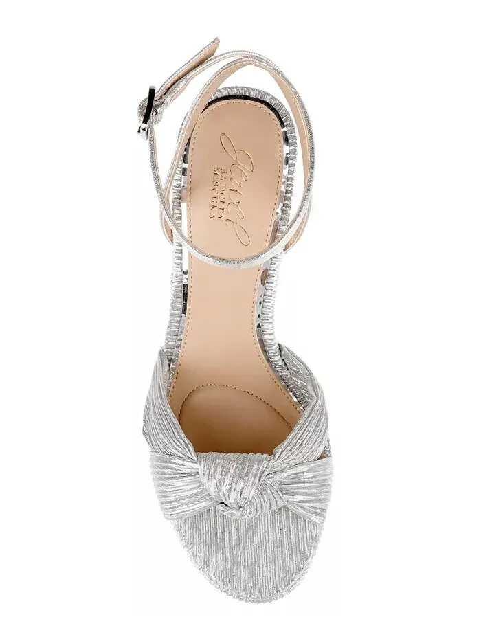 Женские сандалии Tyler на платформе Jewel Badgley Mischka — изображение 4 из 11, серебряный