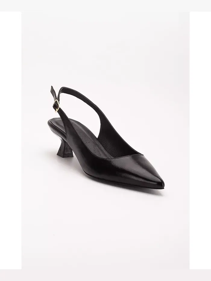 Летние босоножки-лодочки Lety на низком каблуке с ремешком Forever & Always Shoes