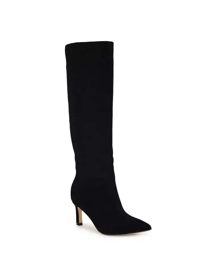 Женские высокие сапоги Lorthey на шпильке, стандартная и широкая голенище Nine West — изображение 1 из 1, черный