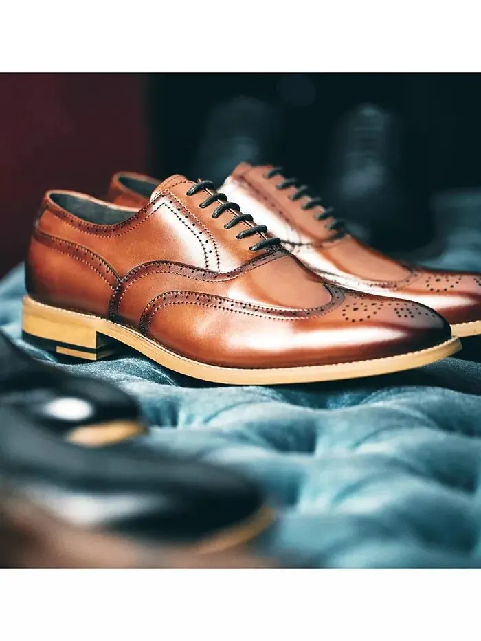 Мужские оксфорды Dunbar Wingtip Stacy Adams — изображение 2 из 6, коричневый